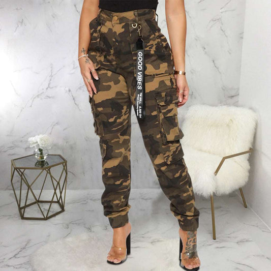 Slim Fit Camouflage Comfortable Leisure Tappered Stretch Overalls