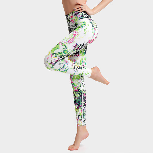 Leggings de yoga teñidos anudados para mujer